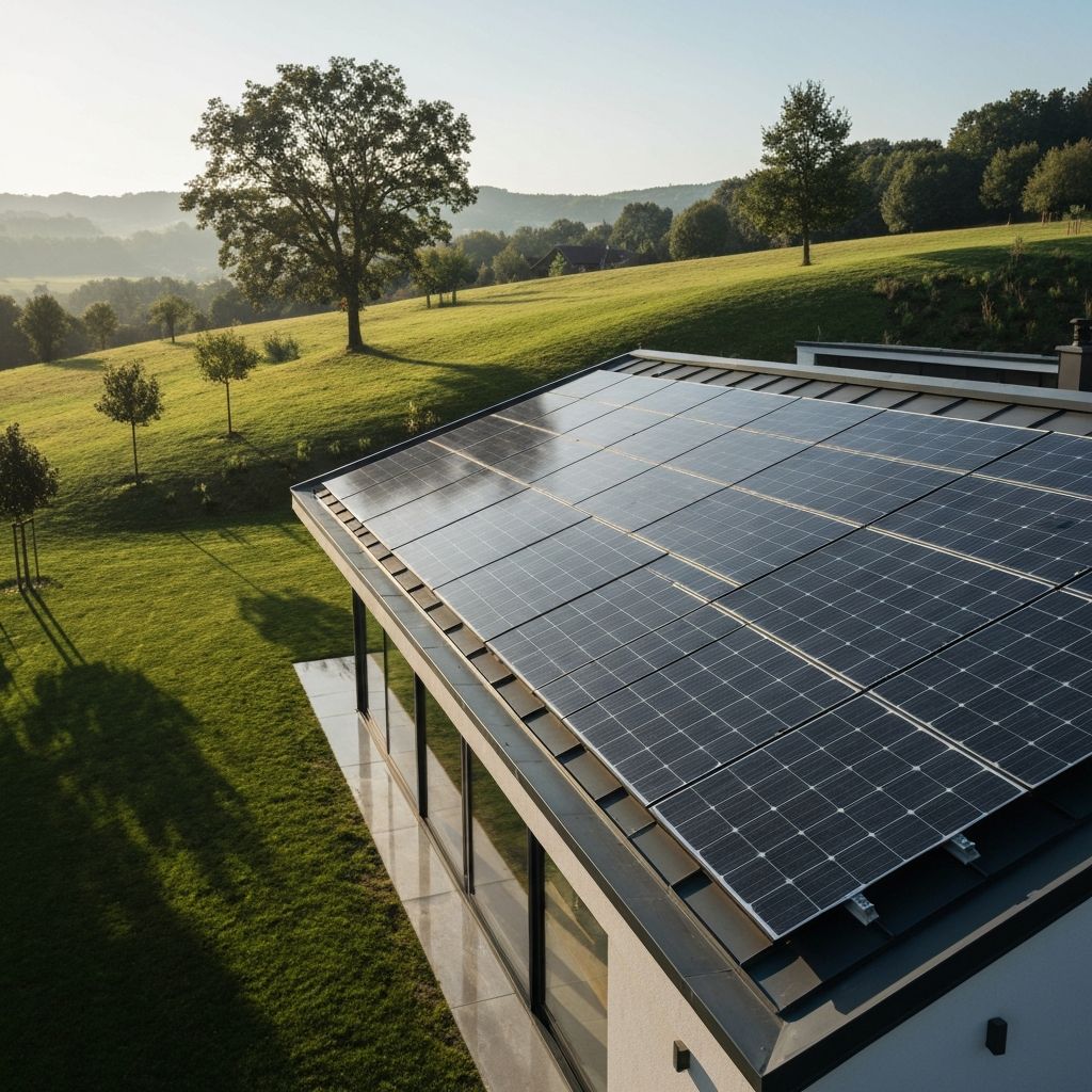 Panneaux solaires sur maison